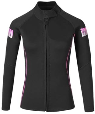Muta da sub per uomo Muta da sub uomo in neoprene 1,5 mm, giacca, parte superiore divisa, manica lunga, tuta surf for snorkeling(BSW2006-B,XL)