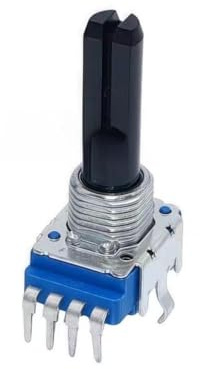 Lawnoval Potentiomètre mélangeur milieu RK11 B103K/B503K, longueur de tige de 23 mm, contrôle audio à 4 broches pour équipement DJ et mixage audio