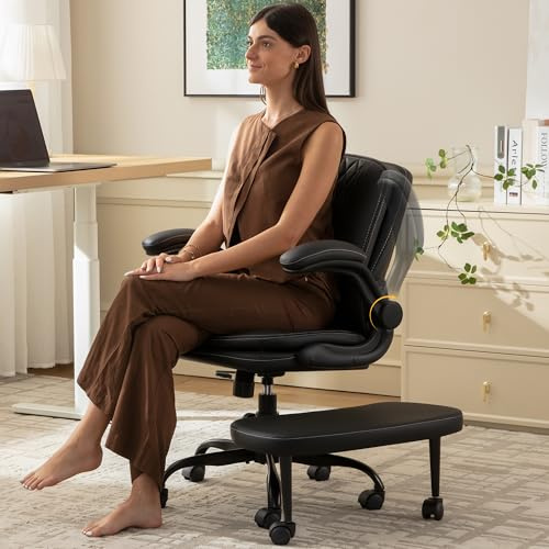 Coscendo Ergonomischer Kniestuhl mit Rädern, klappbaren Armlehnen, Schwarz | ADHD Schneidersitz Design, bis 180 kg Tragkraft, rückenfreundliche Form für Zuhause, Büro