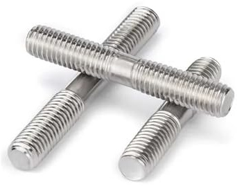 Tornillo prisionero roscado por ambos extremos, Pernos de doble extremo acero inoxidable 304 M3-M16 20mm-250mm carpintería Industrial(55mm M6 5Pcs)