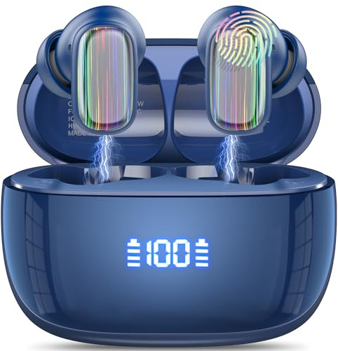 Conyat 2026 Auriculares Traductores de Idiomas, 3en1 AI Auriculares Traductor en Tiempo Real 164 Idiomas y 6 Modos de Traducción, 40H Bluetooth 5.4 Cascos Inalambricos para Viajes, Azul