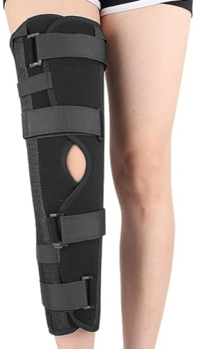Rodilla Inmovilizador Brace Full Pierna Soporte Pierna Aleación de Aluminio Recta Rodilla Férula Para Recuperación De Lesiones De Rodilla(S)