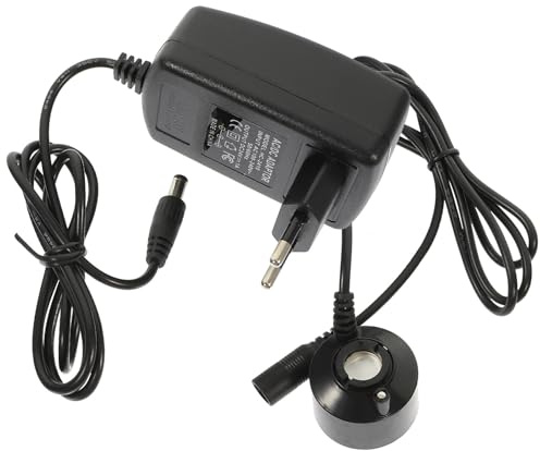Healeved Máquina de Enmascaramiento de Niebla Ultrasónica para Estanques Interiores, Mini Generador de Niebla de Plástico Negro Atomización Ruido, Capacidad 250ml/h
