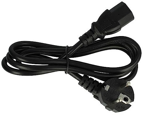 vhbw Câble d'alimentation Cordon électrique Schuko Secteur Prise C13 3 Dents 1.2m pour PC Portable, Monitor, Imprimante