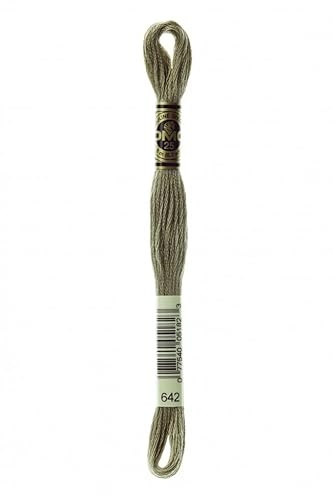 DMC Stickgarn aus Baumwolle, 642, pro Knäuel