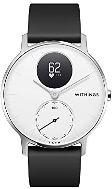 Withings Steel HR Smartwatch ibrido, Tracker delle attività con GPS connesso, monitoraggio della frequenza cardiaca, rilevatore del sonno, resistenza all'acqua e autonomia di 25 giorni