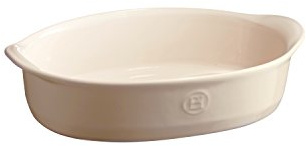 Emile Henry EH029050 Petit Plat à Four Ovale, Céramique, Beige Argile,, 27, 5 x 17, 5 x 7 cm