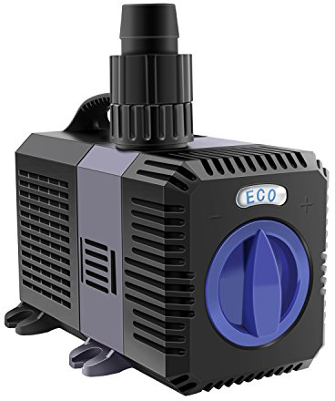 everfarel Eco Pompa per Laghetto da Giardino, Filtro Laghetto Esterno con filtro dell'acqua, a risparmio energetico, Pompa Booster Aumento Pressione Acqua 20W 3600 L/H