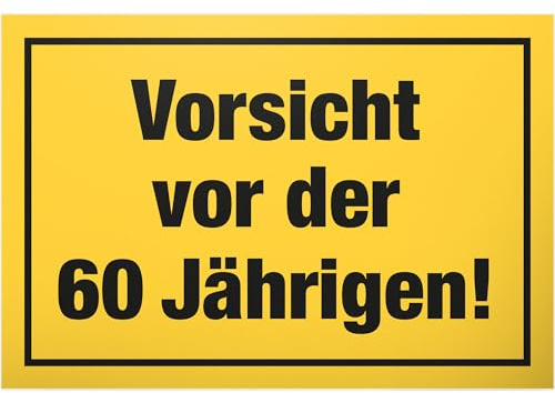 DankeDir! Vorsicht vor der 60 Jährigen Schild - Geschenk 60. Geburtstag Frauen Geschenkidee Geburtstagsgeschenk Sechzigsten Geburtstagsdeko Partydeko Party Zubehör Geburtstagskarte