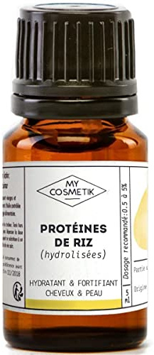 MY COSMETIK - Proteínas de arroz hidrolizadas - Activo cosmético hidratante, suavizante y fortalecedor para el cabello y la piel - 100% de origen vegetal - 30 ml