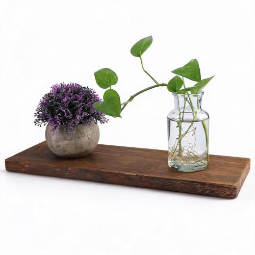 Estanterías flotantes fijadas a la Pared, Estante de Almacenamiento de Pared de Madera para Dormitorio, baño, Sala de Estar, Cocina, Oficina (40 x 14 x 2 cm)