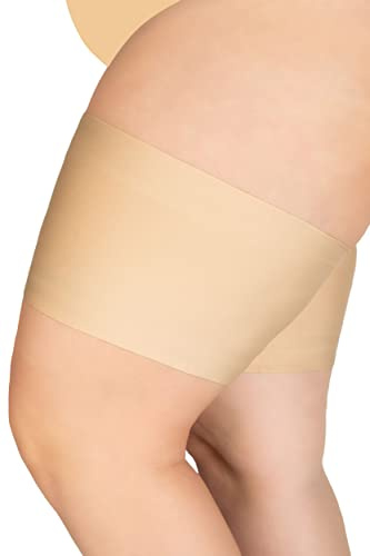 Annes styling Fasce elastiche anti-sfregamento per cosce, da donna, in silicone antiscivolo, rivestite in raso e pizzo