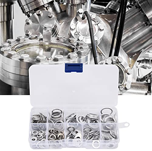 200-teiliges Aluminium-Unterlegscheiben-Zubehörset für Wartungsverschlüsse mit Aufbewahrungsbox, Dichtungshaltering