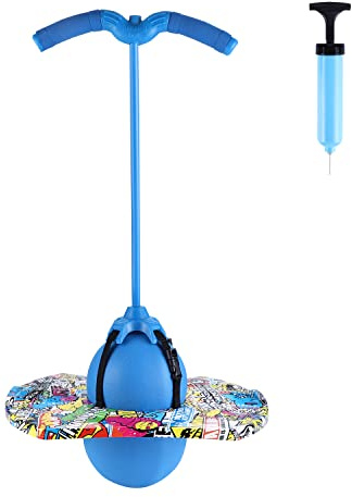 Ballon Sauteur Pogo Stick Jumper Bâton Sauteur Fitness Adulte Ballon de Gym Sport Boule Sautante Antidéflagrant Lolo Ball Pogo Ball avec Poignée Planche d'équilibre Pour Maison Ecole Extérieur