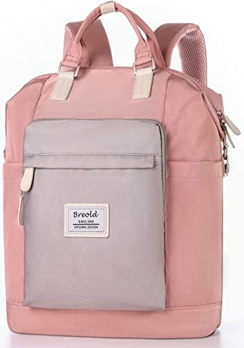 Breold Rucksack Laptop Damen,Schulrucksack Mädchen Teenager Rucksack Frauen Schultasche Mädchen mit 15,6 Zoll Laptopfach,Rucksack Studium Tagesrucksack für Schule Uni