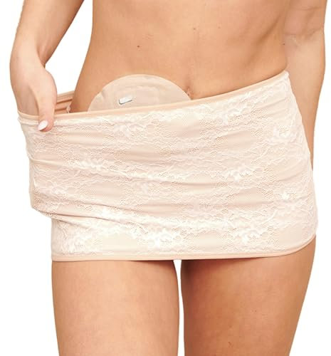 SIIL Bandeaux pour Stomie Femme Ceinture de Stomie - Housses de sac de stomie - Couvre-Poche Noire pour Colostomie & Iléostomie avec Poche - Élégante, Confortable - EU