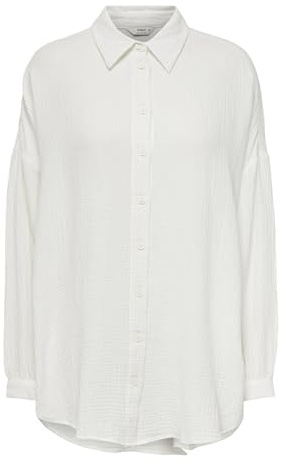 ONLY Onlthyra Oversized skjorta Noos WVN skjorta blus, Molndansare, S