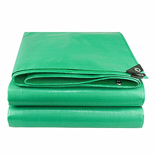 HOBIRD Green Tarpaulin Waterproof Heavy Duty 3m x 3m Premium Grade Tarp Sheet Cover Awning Canopy Patio Enclosure - 160 GSM Weight