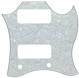 Standardgitarre Full Face Pickguard W / P90 Pickup Loch Weiße Perle Für SG Pickguard Platte
