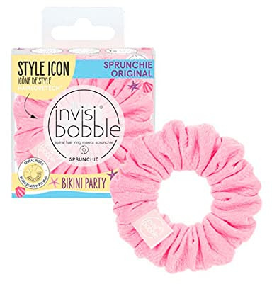 Invisibobble Haargummi Rosa Scrunchie Bikini Party, Haargummis starker Halt Damen & Herren, Scrunchies Pink, designed im Herzen Münchens