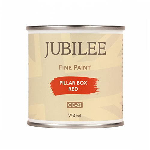 Guild Lane Jubilee Furniture Paint – Upcycle & Transform Wood, Metal & Glass – Soft Sheen Finish for Indoor & Outdoor – Durable & Easy to Apply Multi-Surface Paint (Pillar Box Red, 250ml)