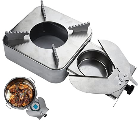 Hitburu Campingkocher Spirituskocher, Gaskocher Für Innenräume Camping-kocher,Tragbare Campingkocher Für Camping/Spirituskocher,Topf Dünstplatte Herd Hot Pot Set Für Induktionsherde & Elektroherde
