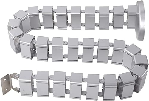 SANODESK Kabelkanal Kabelschlauch 128 cm für Flexibles Kabelmanagement an Computer und Arbeitsplatz (Weiß)