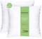 Komfortec Almohada de 40 x 40 cm, Juego de 2 Unidades, Relleno de cojín de 300 g con Costura Interior (Blanco)