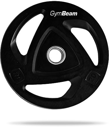 GymBeam IRON Hantelscheiben mit 51mm Lochdurchmesser - Gusseisen-Gewicht, Gewichtsscheibe für Krafttraining, rostfreier Stahl mit Gummioberfläche zur Schalldämpfung