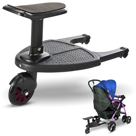 Universell ståbräda – med säte – för barnvagn/buggy – buggy board – med e-bok