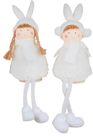 Zerodeko 2stücke Engelpuppe aus Plüsch als Dekoration für Tisch Bücherregal oder Nachttisch für Weihnachten Geburtstage und Hochzeiten Tolles Geschenk für Junge Mädchen und Familie
