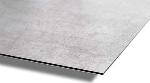 AUPROTEC Aluverbundplatte 3mm Beton Soft 2300 x 1500 mm Rückwandpaneel Aluminium Verbund Platte I wasserbeständige Wandverkleidung I Wanddeko für Wohn- und Feuchträume Auswahl: 230x150 cm