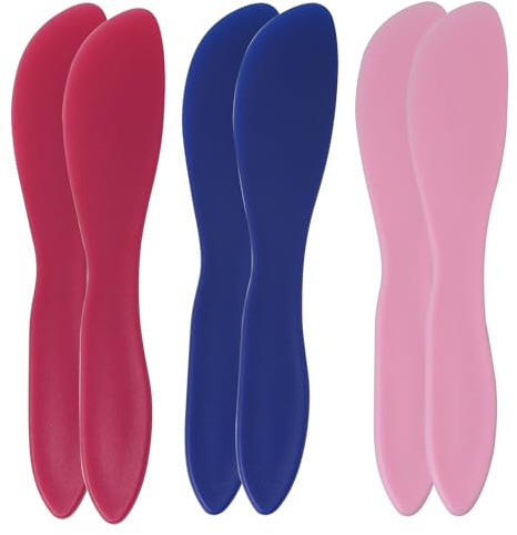 DGBRSM 6 x rosa blaue Kunststoff-Butterstreuer, Buttermesser, Streumesser, Mehrzweck-Streuer, Butter-Küchenwerkzeuge für Weichkäse, Butter, Bagels, Zuckerguss, Zuckerguss