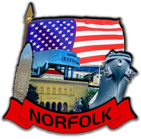 Norfolk Virginia USA 3D-Kühlschrankmagnet aus Holz, Stadt, Reise, Souvenir, Kühlschrank, handgefertigt, Handwerk, magnetische Kühlschrankaufkleber, Zuhause, Küche, Dekoration, Geschenke