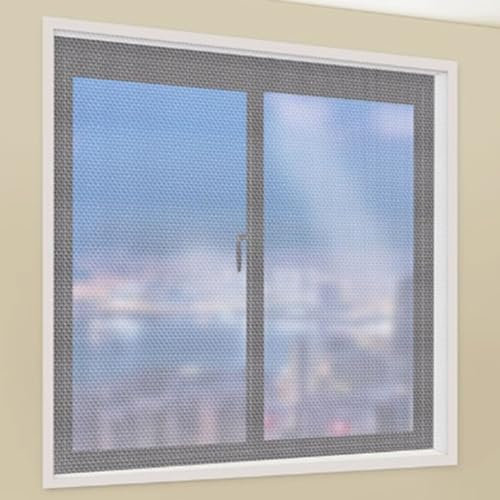 dabin007 Thermofolie Fenster Gegen Kälte,Fenster Isolierfolie Kit,Thermo Cover Fenster mit Luftpolsterfolie,für Fenster Isolierfolie zur Wärmedämmung mit Selbstklebendem Klebeband