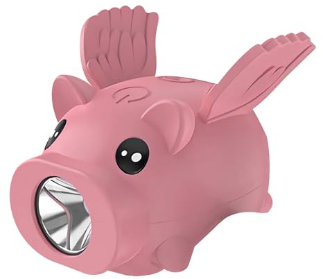 Editbar Lumière LED pour enfant - Rechargeable par USB - Lumière d'avertissement LED pour cochon - Trois modes - 8 niveaux - Étanche - Pour scooter et poussette - Rose