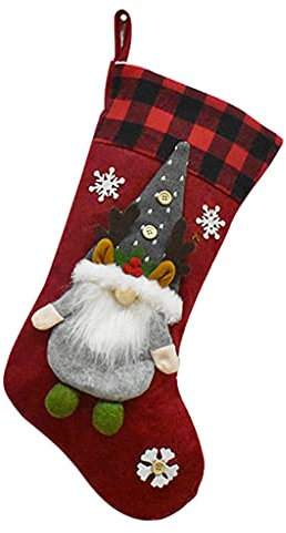 Rudiaoa Weihnachtsstrumpf, 48,3 cm, 3D-Strümpfe zum Aufhängen, Weihnachtsdekoration, Feiertagsparty-Dekoration