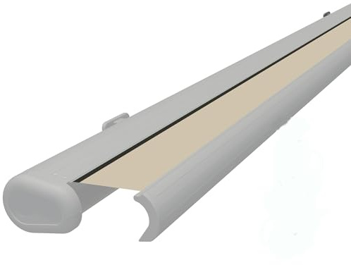 Eclipse Vollkassettenmarkise weiß elektrisch 3,0x2,5m Tuch: Kiesel | Markise Balkon Garten Terrassenüberdachung Sonnenschutz Polyacryltuch UV-Schutz 50+ Smarthome-fähiger Dooya Motor