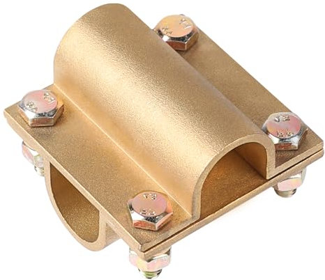 LALAGO Ø17,2mm Messing Kreuzverbinder Geeignet 95mm², Tiefenerder Erdungsklemme, Erdungsbandschelle, Staberder Halter Blitzableiter Material, Anschlußklemme Bandeisen für Rundleiter Blitzschutz Klemme