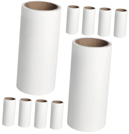 EXQUIMEUBLE 10 Stück Roller Hair Sticker Fusselrollen Nachfüllpackungen Hundehaarentferner Fusselrollen Ersatz Nachfüllpackungen Klebrige Rollen Für Boden Lange Fusselrolle Fusselrollen