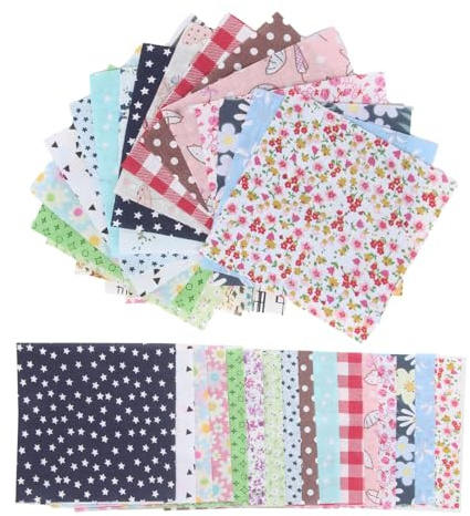 10x10cm Cotton Fabric Squares Bundle 56pcs Floral Calico​ ​​Perfect material for sewing DIY patchwork art and scrapbooking These precut fat quarters inspire creativity and Assorted patterns and colors