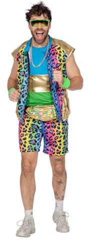 WILBERS & WILBERS - Festival Set mit Leopardenprint | 3-teiliges Set mit Shirt, Shorts und Jacke, Animal-Print, für Festival, Karneval