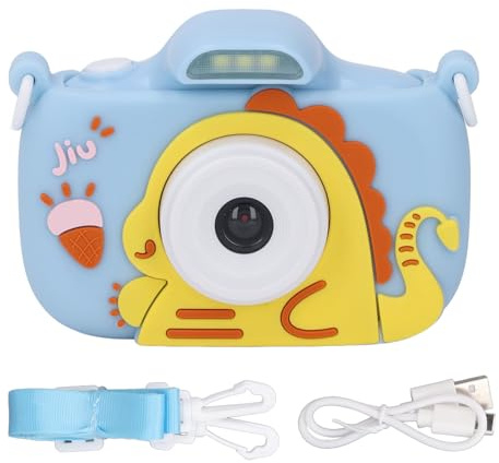 Caméra pour Enfants 2,4 Pouces écran 1080p 8X Zoom LED Flash Mignon Look vidéo Enregistrement des Enfants Appareil Photo numérique pour intérieur extérieur (Bleu)
