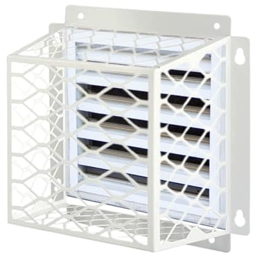 Ventilateur d'échappement et de salle de bain – Grille d'aération pour sèche-linge | Grille de ventilation | Protection contre les oiseaux, bouclier anti-oiseaux en acier galvanisé blanc résistant aux