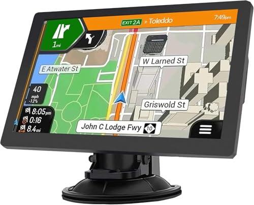 NAVMOIR Navigatore GPS Auto e Camion 9 Pollici – Mappe 2025 Italia & Europa, Aggiornamenti Gratuiti a Vita, Guida Vocale, Avvisi Autovelox, Schermo Touchscreen HD