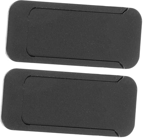GARIOUANS Cubierta Deslizante Protección de Privacidad sin Dejar Residuos para Cámara Web de Portátil en Abs Negro Pack de 2 Piezas Forma Cuadrada para Ordenador Portátil