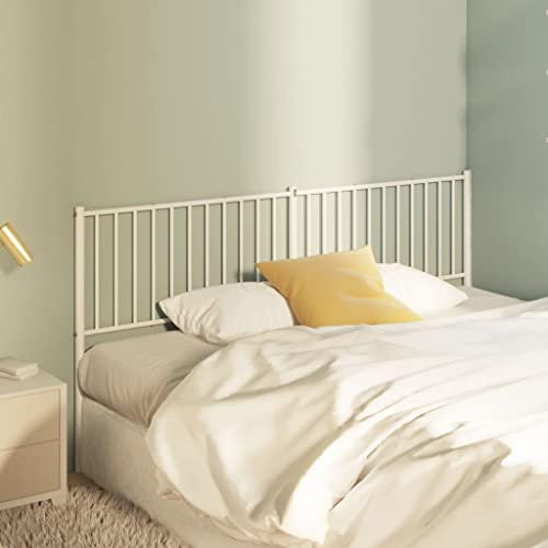 MOBCANT Kopfteil Metall Weiß 180 cm, Polsterkopfteil Wandkissen Bed headboard Bett rückwand Geeignet für Bettgestell Bettrahmen Bed Boxspringbett