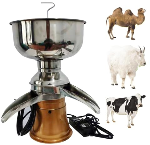 XHSMYXGS Séparateur centrifuge de crème de Lait, séparateur électrique de crème de Lait Frais, centrifugeuse pour la Fabrication de Fromage, séparateur pour Lait Frais de chèvre et de Vache (Yellow)