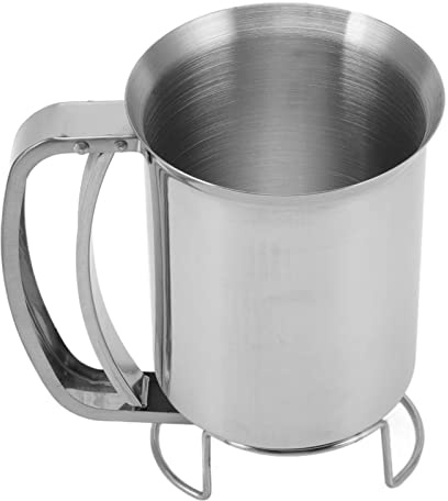 Funien Dispenser per Pastella in Acciaio Inossidabile, Facile da Usare, Versatore per Pancake Adatto Ai Bambini per Cuocere Cupcake, Muffin e Altro, Realizzato in Acciaio Inossidabile