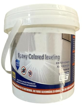 guloeuo Epoxy Resin Floor Paint, Self Levelling Coating - High Gloss Marble Effect Non Slip Waterproof Sand Colored | Garage Floors Paint For Wood Concrete Tile Countertop House Garage Bathtub